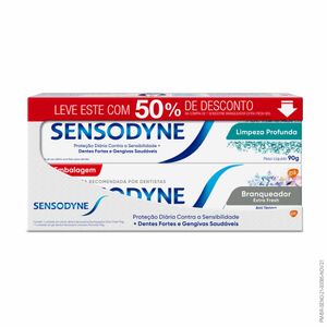 Kit Sensodyne Limpeza Profunda+Branq Extr Fresh Creme Dental