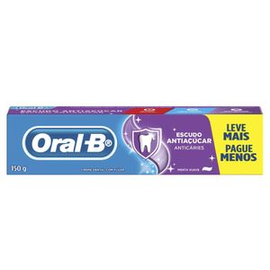 Creme Dental Oral-B Escudo AntiAçúcar Anticáries 150g