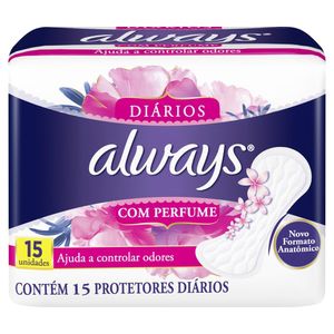 Protetor Diário Always Com Perfume 15 unidades