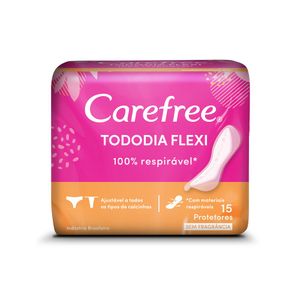 Protetor Diário Carefree Tododia Flexi S/Perfume 15 unidades