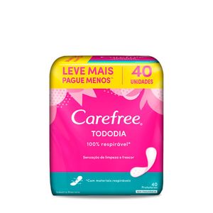 Protetor Diário Carefree Tododia sem Perfume 40 unidades