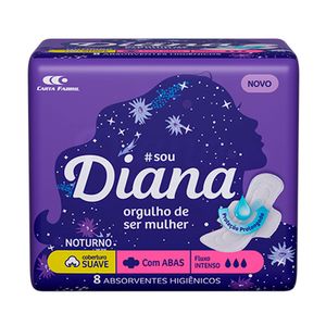 Absorvente Diana Noturno Suave Abas 8 unidades