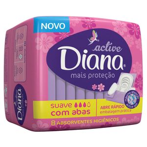 Absorvente Diana Suave Abas 8 unidades