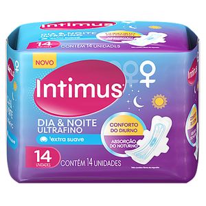 Absorvente Intimus Ultrafino Dia e Noite Abas 14 unidades