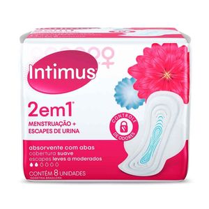 Absorvente Intimus 2 em 1 Suave Abas 8 unidades