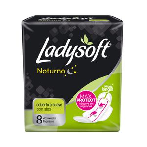 Absorvente Ladysoft Noturno Suave Abas 8 unidades