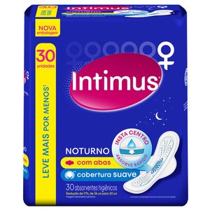Absorvente Intimus Noturno Longo Suave Abas 30 unidades