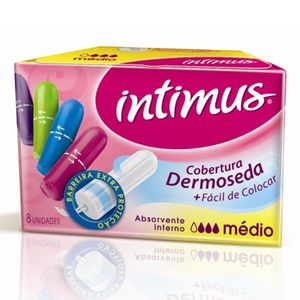 Absorvente Interno Intimus Médio Cobertura Dermoseda 8 unidades