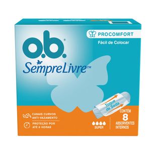 Absorvente Interno O.B. Sempre Livre ProComfort Super 8 Un