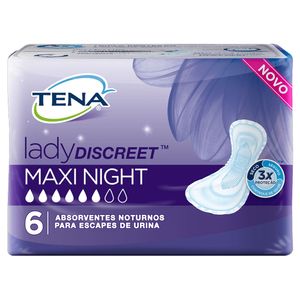 Absorvente Noturno Tena Lady Discreet Maxi Night 6 unidades