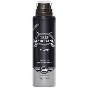 Très Marchand Desodorante Aerossol Masculino 150ml - Black