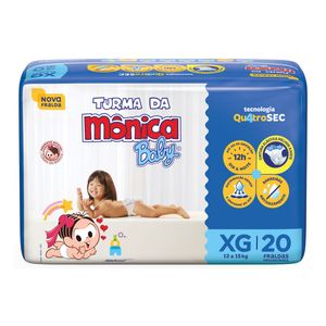 Fralda Turma da Mônica Baby XG 20 unidades