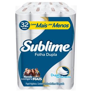 Papel Higiênico Folha Dupla Sublime 32 Rolos
