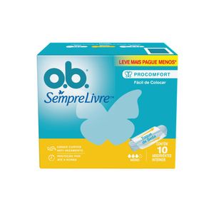 Absorvente Interno O.B. Sempre Livre ProComfort Médio 10 Un