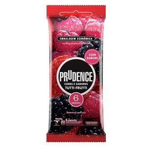 Preservativo Prudence Cores Sabores Tutti-Fru 6 Camisinhas