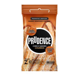 Preservativo Prudence Cores e Sabores Churros 3 Camisinhas