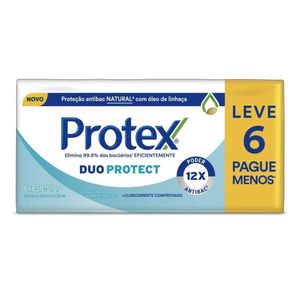 Kit 6x85g Protex Duo Protect Sabonete Antibacteriano