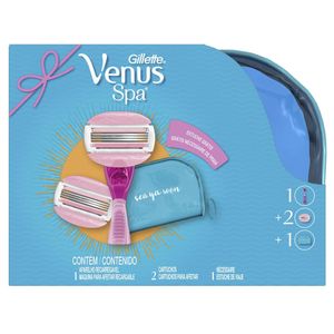 Kit Aparelho de Depilar Gillette Venus Spa+2 Cargas+Necessarie