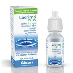 Lacrima Plus 1mg/ml + 3mg/ml Solução Oftálmica 15ml