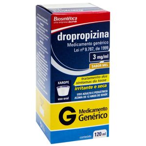 Dropropizina Xarope Adulto 120ml Genérico Biosintética