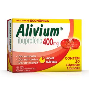 Alivium (Ibuprofeno) 400mg 20 Cápsulas Líquidas