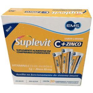 Suplevit C+Zinco 10mg + 1g 30 Comprimidos Efervescentes