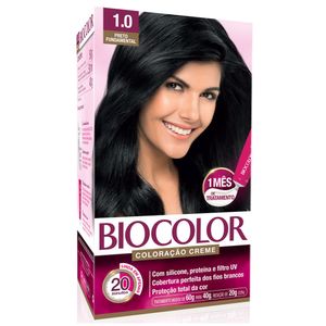 Biocolor Tinta de Cabelo Coloração Creme - 1.0 Preto Fundam