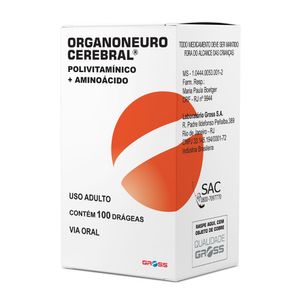 Organoneuro Cerebral 100mg + 100mg + 25mg + 10mg + 5mcg 100 Drágeas