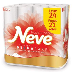 Papel Higiênico Folha Dupla Neutro Neve Toque de Seda 24 Rolos