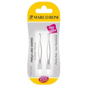 Kit 2 Pinças para Sobrancelha Ponta Reta Marco Boni