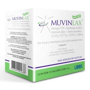 Muvinlax Sabor Limão 20 sachês 14g cada