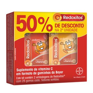 Kit 2x25 Redoxitos Sortidos Vitamina C (50 Gomas Mastigáveis)