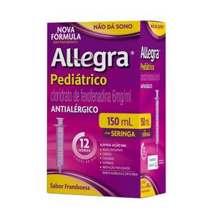 Antialérgico Infantil Allegra Pediátrico 6mg/ml com Seringa 150ml