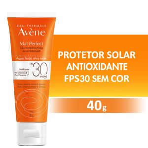 Protetor Solar Avène Mat Perfect Aqua Fluid Ultra Mate FPS30 40g