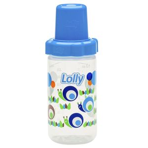 Mamadeira Lolly Big Zoo Bico Redondo 300mL - Azul