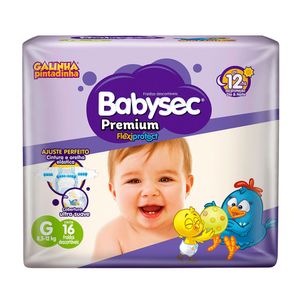 Fralda Babysec Premium Galinha Pintadinha G c/16 Unidades