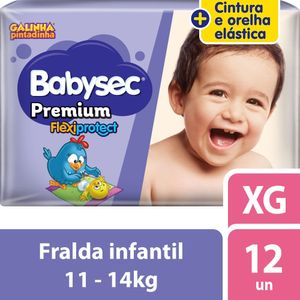 Fralda Babysec Premium Galinha Pintadinha XG c/12 Unidades