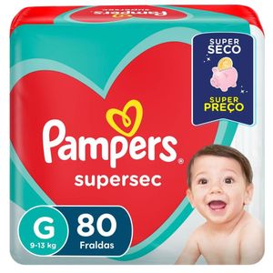 Fralda Pampers Supersec G c/80 Unidades