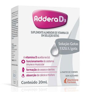 Addera D3 Gotas 20ml (Colecalciferol 132UI/ml)