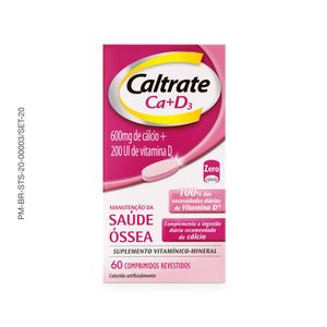 Caltrate Ca+D3 600mg + 200UI 60 Comprimidos Revestidos