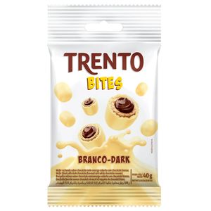 Trento Bites Branco Dark Wafer de Chocolate Peccin 40g