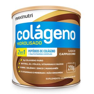 Colágeno Hidrolisado 2 em 1 Cappuccino Maxinutri 250g