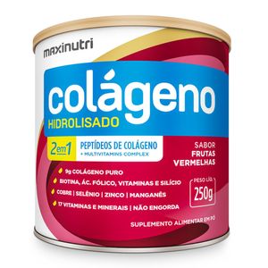 Colágeno Hidrolisado 2 em 1 Frutas Vermelhas Maxinutri 250g