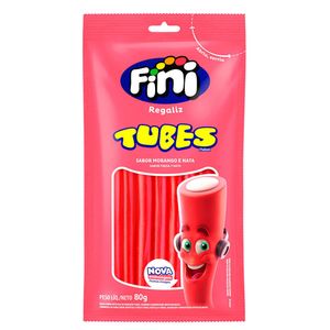 Bala Fini Gelatinas Tubes Morango 80g
