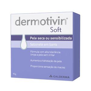 Sabonete Barra Dermotivin Soft Facial Pele Seca ou Sensível 90g