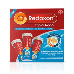 Redoxon Tripla Ação Laranja 30 Comprimidos Efervescentes