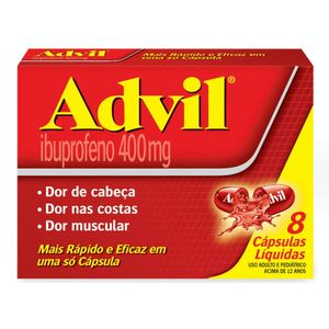 Advil Extra Alívio 400mg 8 Cápsulas Líquidas