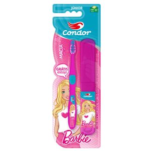 Escova Dental Júnior Condor Barbie P Macia Estojo