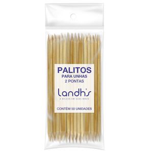 Palito de Unha Landh´s 50 Palitos Grossos 2 Pontas 17