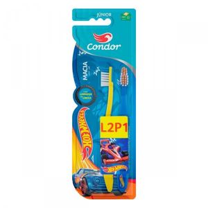 Escova Dental Condor Infantil Jr Hot Wheels Leve 2 Pague 1 Unidades